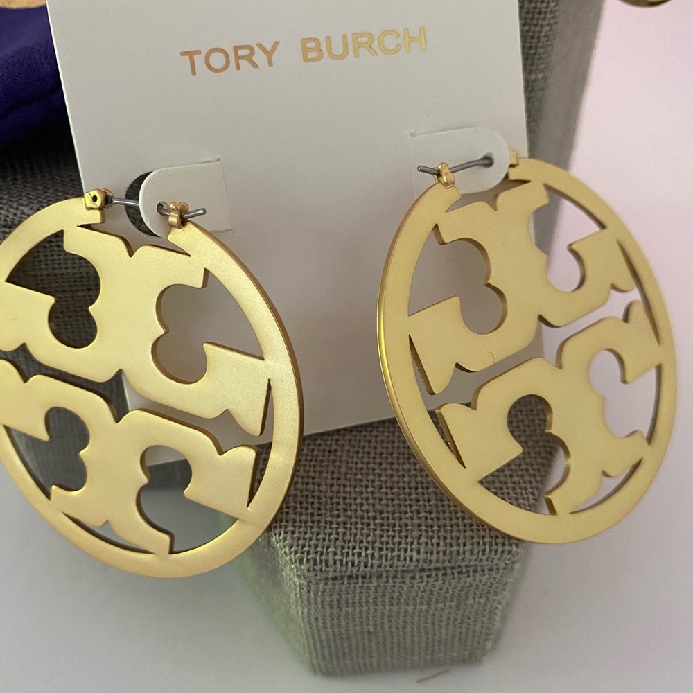 Tory Burch Gold Miller Hoops